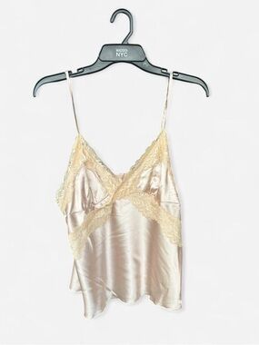 Satin Lace Cami - Cream